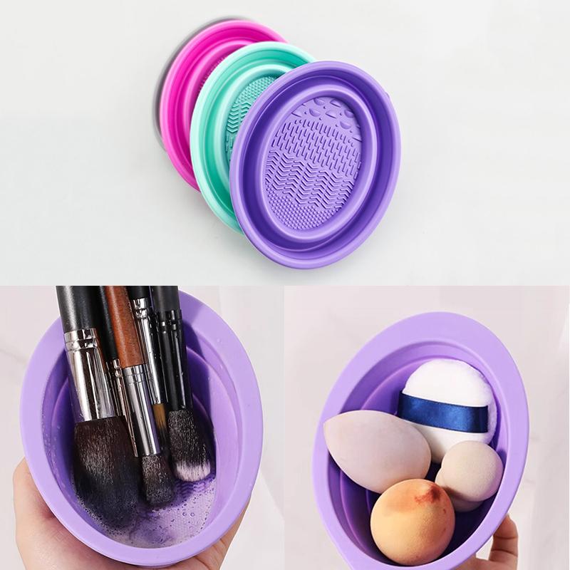 Beauty Makeup Brushes - Yumuşak Silikon Makyaj Fırça Temizleyici Katlanır