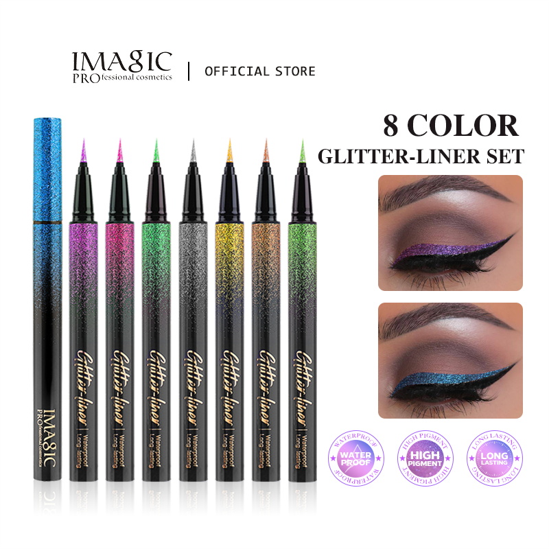 Beauty Makeup Images - IMAGIC 8 renk Glitter Eyeliner seti