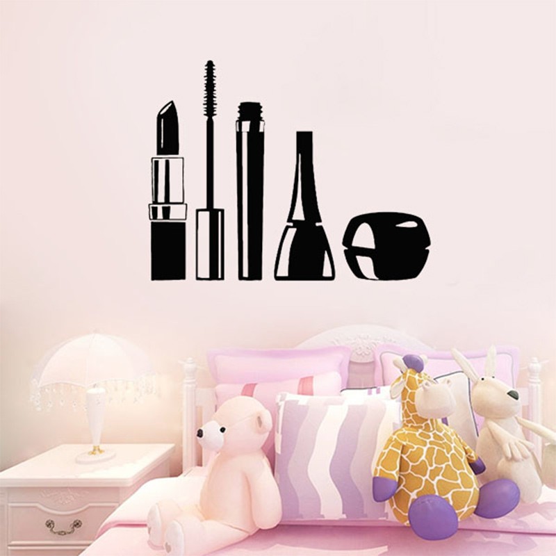 Beauty Makeup Wallpaper - Güzellik Salonu Kozmetik duvar çıkartmaları oturma