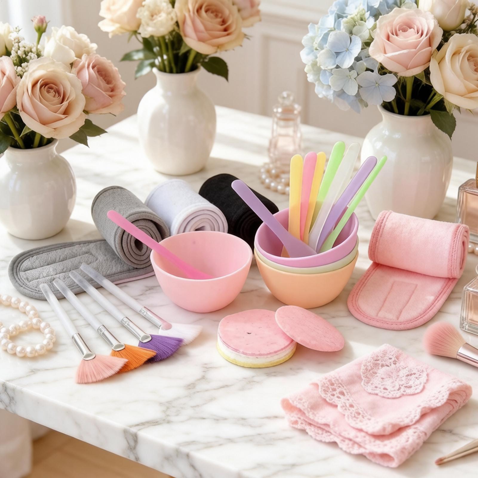 Beauty Makeup Brushes - Yüz Maskesi Spatulası 37 Parça Silikon