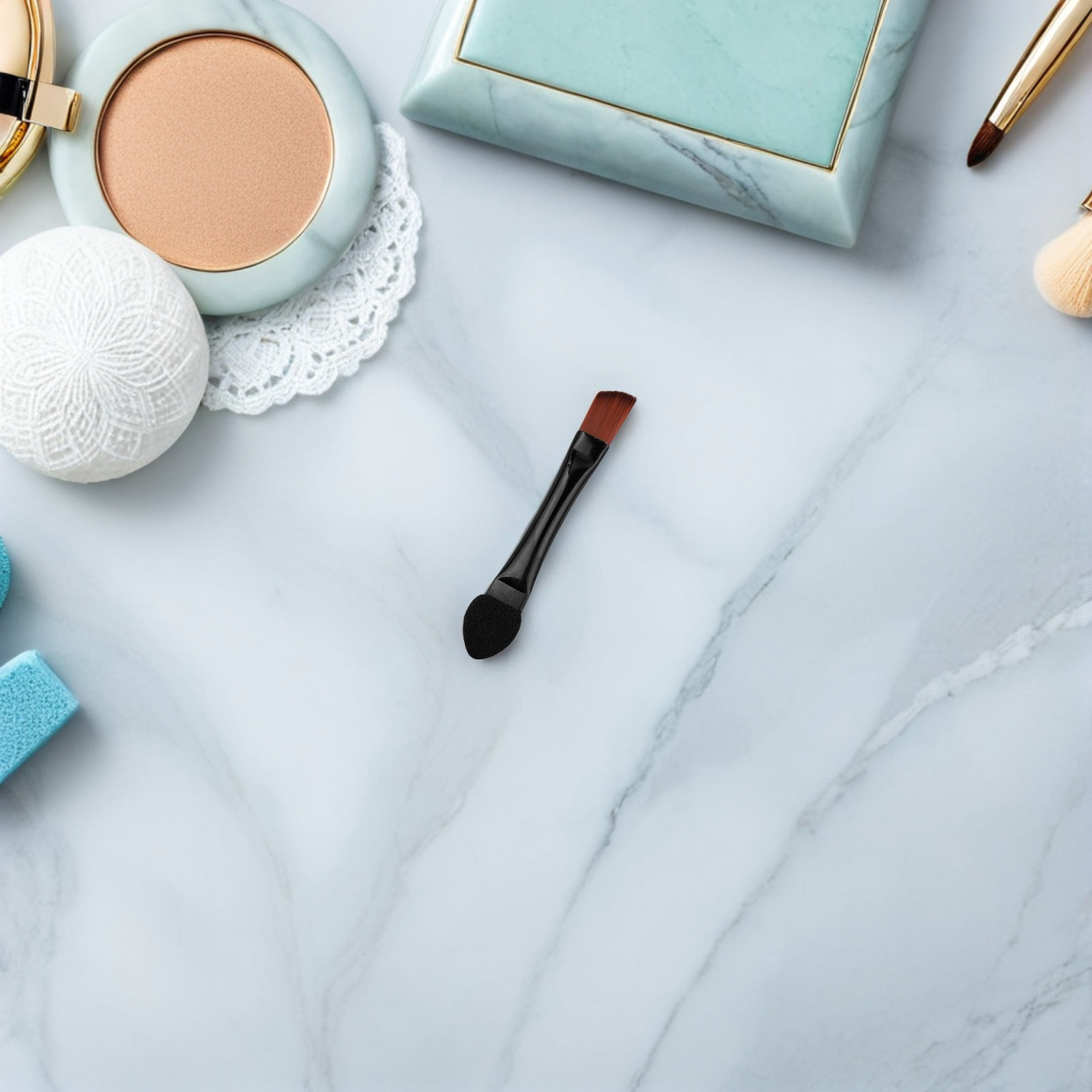 Beauty Makeup Brushes - 50 Adet Çift Uçlu Açılı Fırça