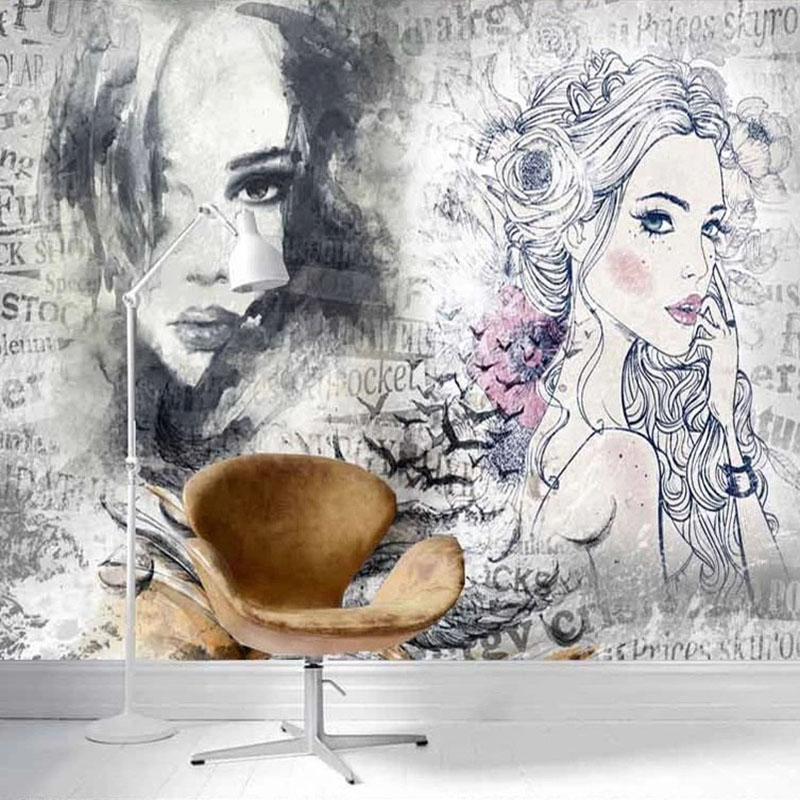 Özel 3D Duvar Resmi Retro Moda - Beauty Makeup Wallpaper incelemesi ve fiyatı