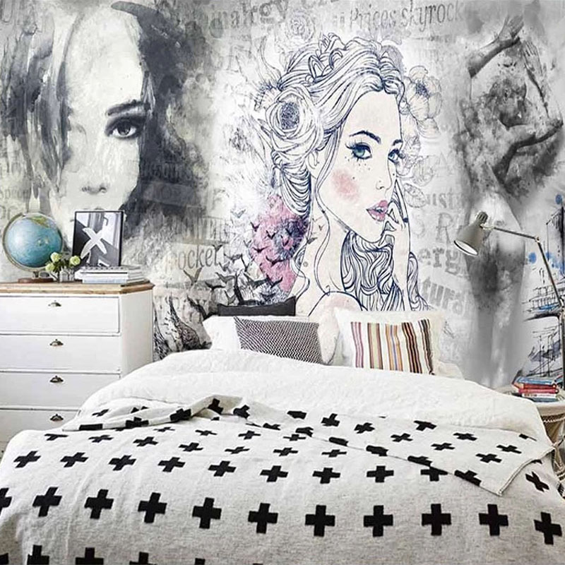 Özel 3D Duvar Resmi Retro Moda - Beauty Makeup Wallpaper incelemesi ve fiyatı